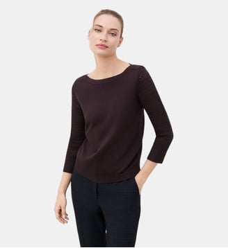Pull mjaynie - Motif uni - Caroll - Marron foncé