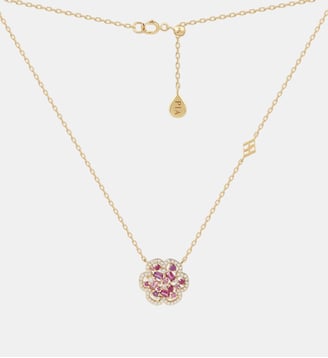 Collier Flora Prune Or Jaune PIAPARIS