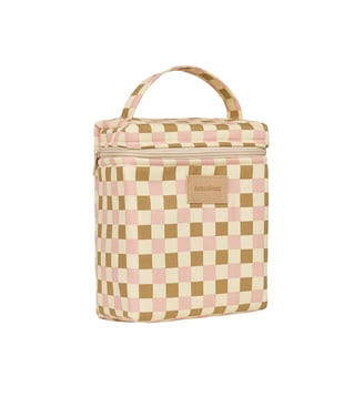 Sac isotherme pour biberon et déjeuner Hyde Park - Nobodinoz - Mosaïque rose et jaune
