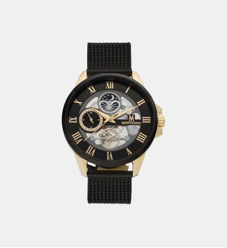 Montre Round Noir MOW158 - Montignac - Doré