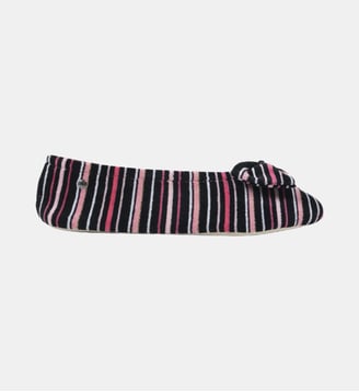Chaussons ballerines velours félin et noeud-Léopard-41/42 Isotoner