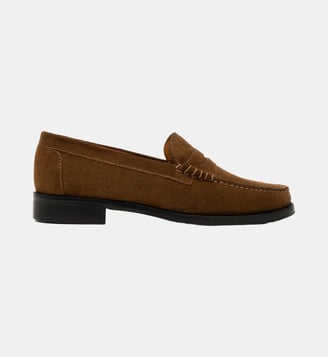 Stanford - Mocassins En Cuir Velours Cognac - Parallèle - Cognac