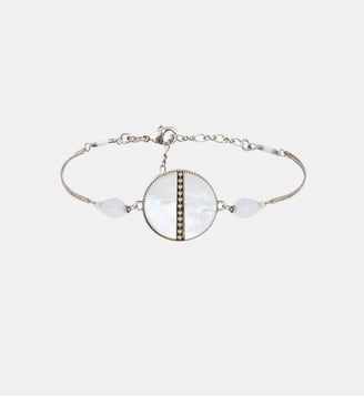 Bracelet souple   - Hawaï - Satellite - Nacre blanc