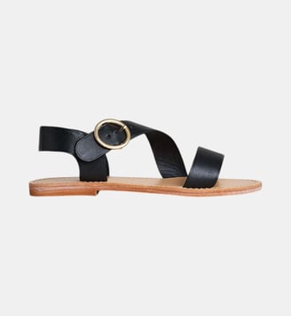 Sandales plates Wablo en cuir - Jonak - Noir