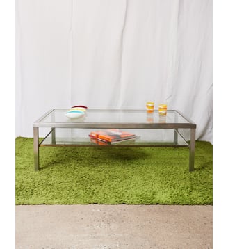 Table basse en laiton Donna N°801- Produit chiné - Debongout - Transparent