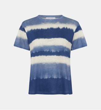 t-shirt tie and die en lin - mabinty - Gerard Darel - Indigo