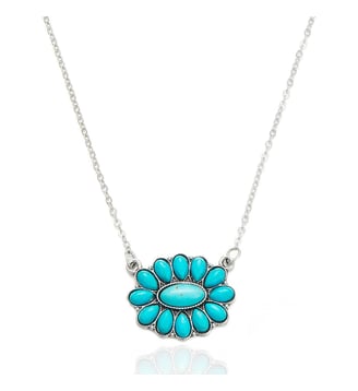 Collier chaîne avec cabochon central sertie de pierres LEIKA - Hipanema - Argent