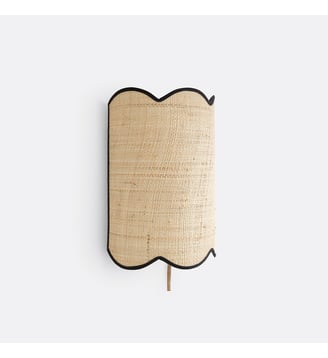 Applique en raphia - La Redoute Interieurs - Naturel noir