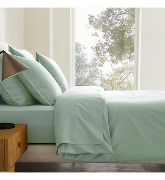 Housse de couette en percale de coton lavé 120 fils AM.PM