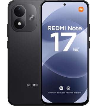 Smartphone Redmi Note 17 5G 128Go Noir - Xiaomi - Noir