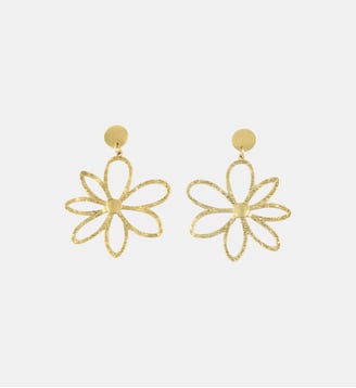 Boucles d'oreilles pendantes fleurs Acier inoxydable - Balaboosté - Doré