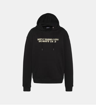Sweatshirt imprimé cà capuche - Schott - Noir
