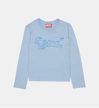 T-shirt avec logo - Diesel Kids - Bleu poussiéreux