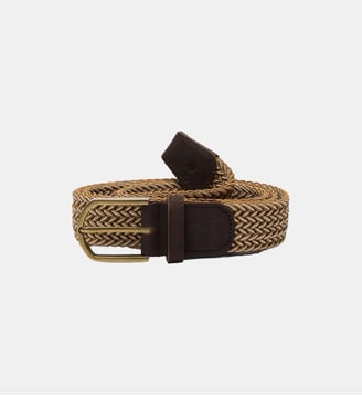 Ceinture tressée BELT - Faguo - Camel et écru