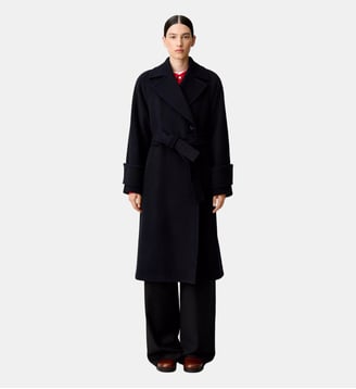 Manteau droit ceinture amovible - Claudie Pierlot - Marine