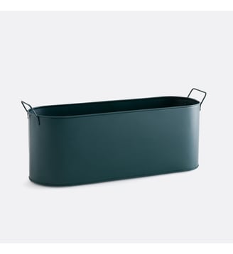 Cache-pot / Jardinière en métal - La Redoute Interieurs - Vert bleuté foncé
