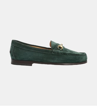 Mocassin belmont morsetti cuir - cuir velours - Fairmount - Vert
