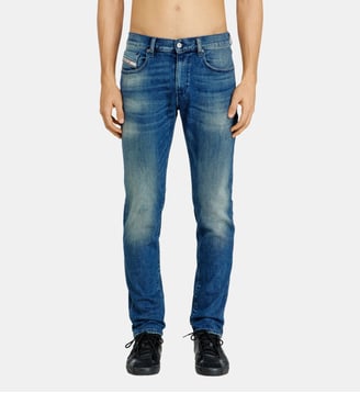Slim Jeans Regular Waist 2019 D-Strukt - Diesel - Bleu moyen