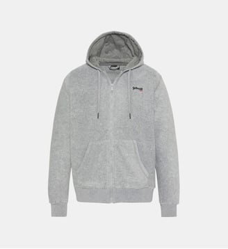 Gilet polaire à capuche - Schott - Gris chine