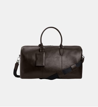 Sac de voyage 48h Marceau en cuir huilé - Le Tanneur - Marron foncé