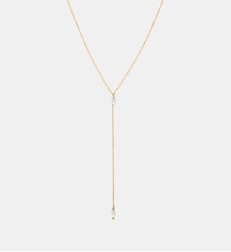 Collier cravate longue venus nacre blanche Caroline Najman