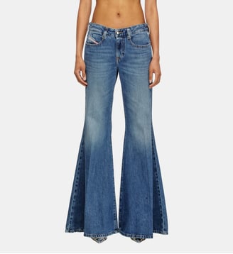 Flare Jeans Low Waist 1970 D-Bleess - Diesel - Bleu moyen