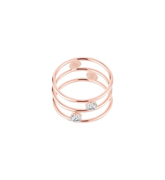 Bague Double HULA HOOP - 2 diamants, poids total 0,40ct approx. - Or rose 750‰ La Brune & La Blonde