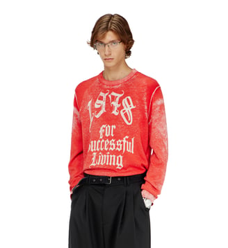 Pull avec impression inversée - Diesel - Rouge