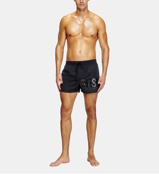 Short de bain avec logo imprimé - Diesel - Noir