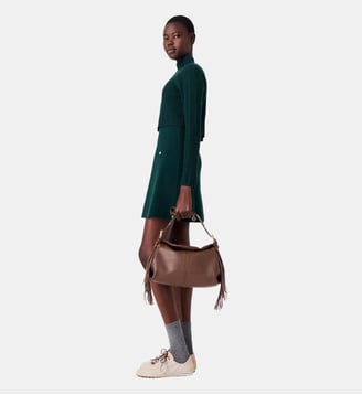 Robe en maille avec pull amovible - Maje - Vert bouteille