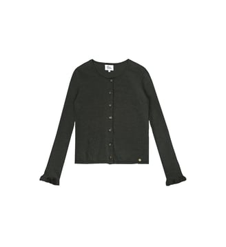 Gilet col rond uni MONET - La Petite Etoile - Kaki