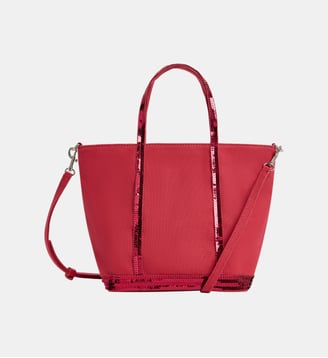 Cabas S Zippé En Toile - Vanessa Bruno - Rouge framboise