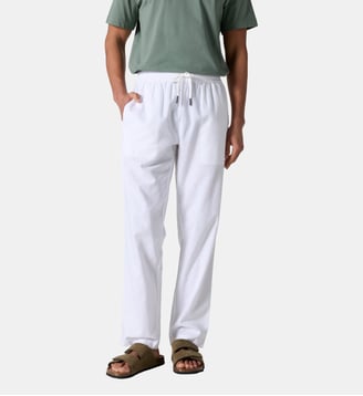 Pantalon droit en lin Caspian - Jott - Blanc