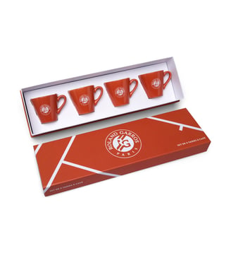 Coffret de 4 tasses - Roland-Garros - Orange