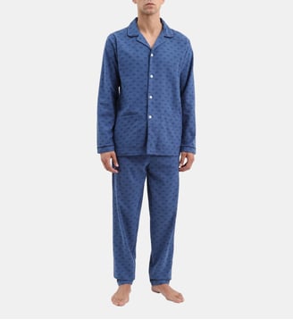 Pyjama boutonné en jersey de coton - Vélo - Arthur - Bleu