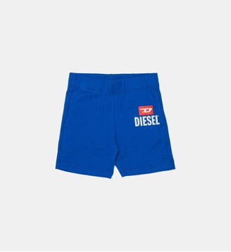 Short en molleton avec logo - Diesel Kids - Bluette brillante