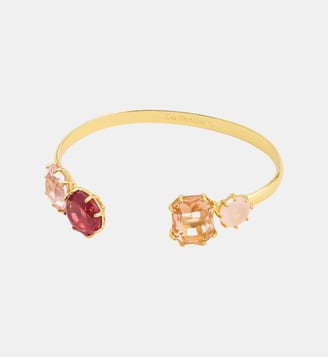 Bracelet jonc 4 pierres La Diamantine Rosa Centifiola - Les Néréides - Rose