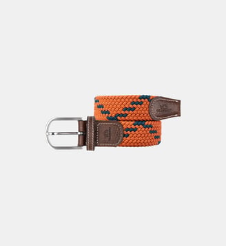 Ceinture tressée élastique Dublin - Billybelt - Orange et bleu