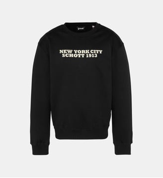 Sweatshirt imprimé col rond - Schott - Noir