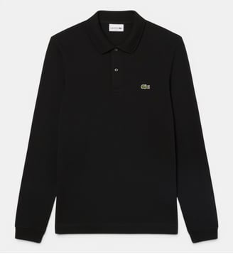 Polo L.12.12 slim fit manches longues - Lacoste - Noir