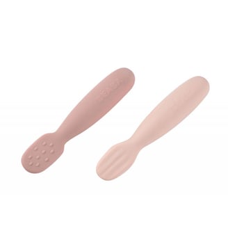 Lot de 2 pré-cuillères en silicone - Barbe à papa/Guimauve - Beaba - Barbe à papa et guimauve