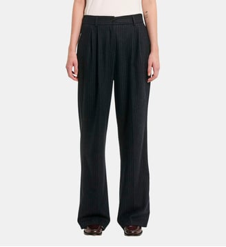 Pantalon à pinces et à rayures tennis - MARS - Pablo - Marine