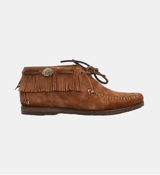 Boots l. Fringe bootee - cuir velours - Fairmount - Camel