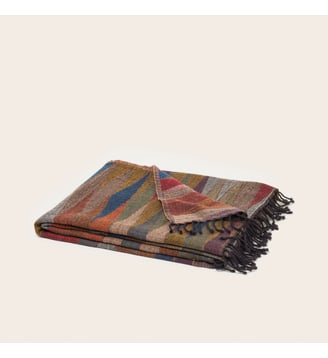 Plaid FADEL  Jacquard motif arlequin - Madura - Multicolore