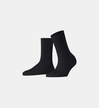 Chaussettes Cotton Rib Coton - Falke - Noir basic