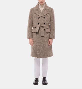 Manteau long croisé en laine mélangée - Fursac - Chatain