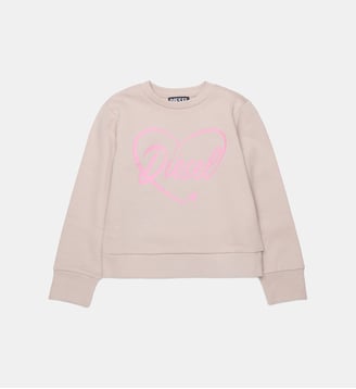 Sweat-shirt col rond avec logo - Diesel Kids - Vieux rose