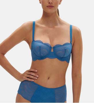 Soutien-gorge corbeille - Bleu Myosotis - Simone Pérèle - Bleu