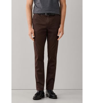Chino Kensington Coupe Slim En Coton Stretch - Hackett London - Ebony brown