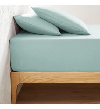 Drap housse uni polycoton, bonnet 32 cm La Redoute Interieurs